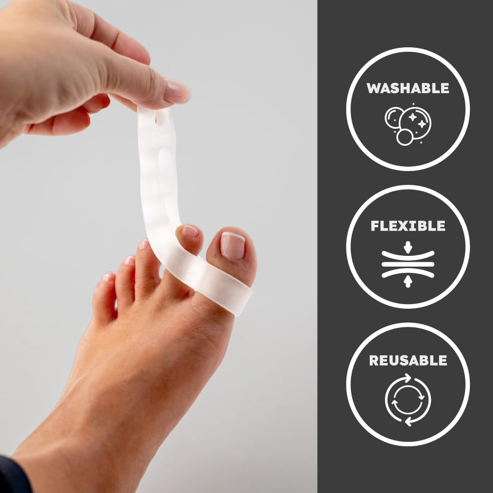 Awesome Toes Spacers & Separators Kit &ndash; Fast Relief for Hammertoe & Bunions | Includes Toe Stretch Band, Individual Toe Spacers & Full Toe Spacers for Walking, Running, & Yoga Practice | Small image number 5