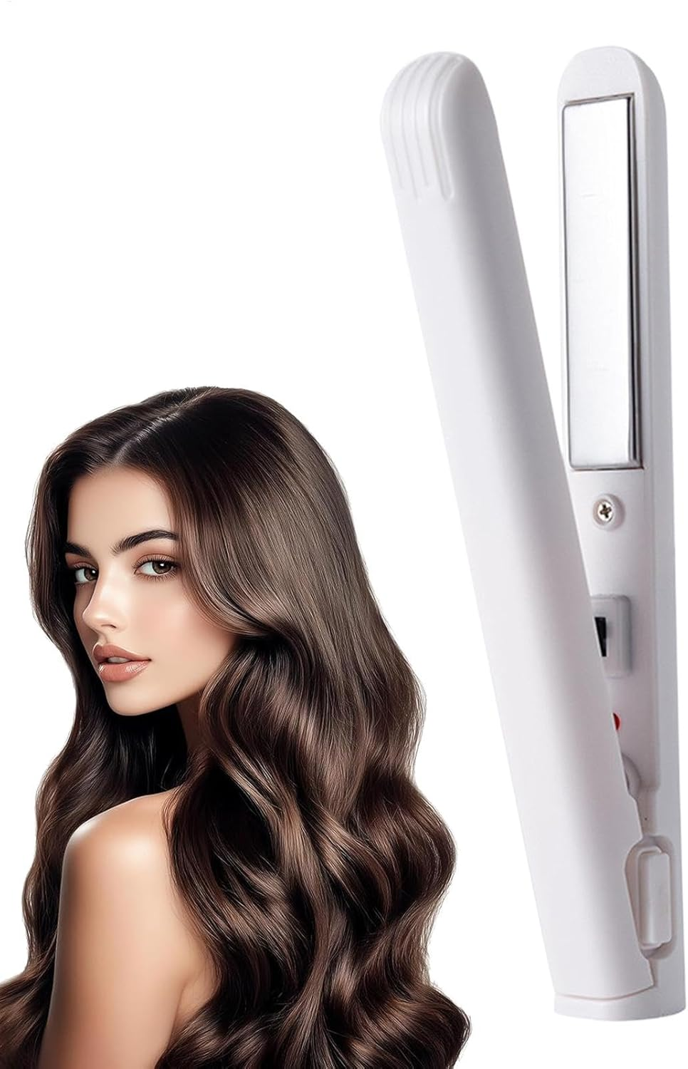 Yjkedfh Flat Iron Hair Straightener | Ceramic Straightener Iron Styling Tool | Portable Hair Straightener and Curler 2 in 1 for Friends Family Girls Boys image number 4
