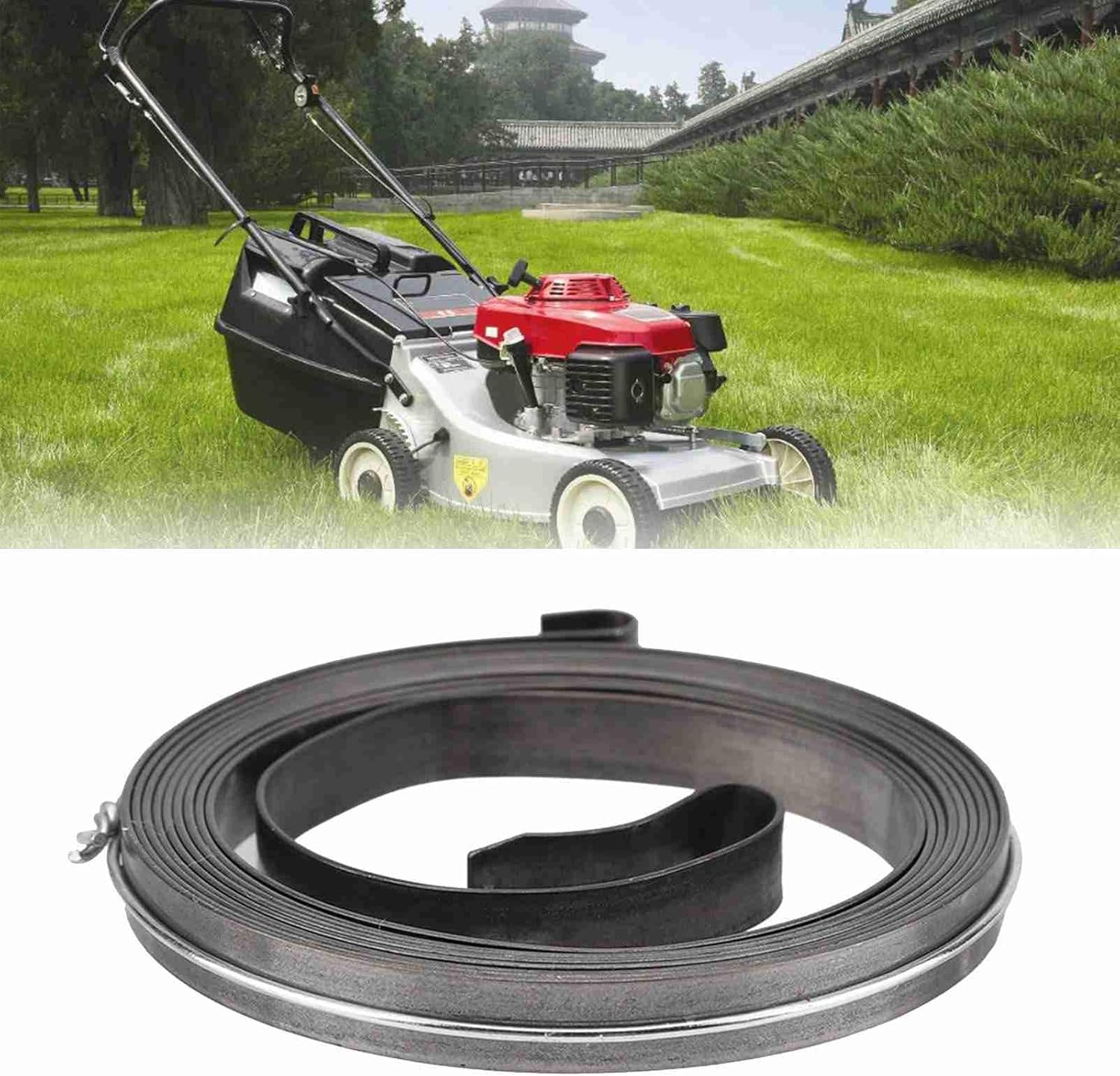 CHICIRIS Recoil Pull Start Starter Spring for GX120 GX160 GX200, Made of Sturdy Metal, Easy to Install and Operate, Fits Original Equipment, Lawn Mower Attachments image number 1