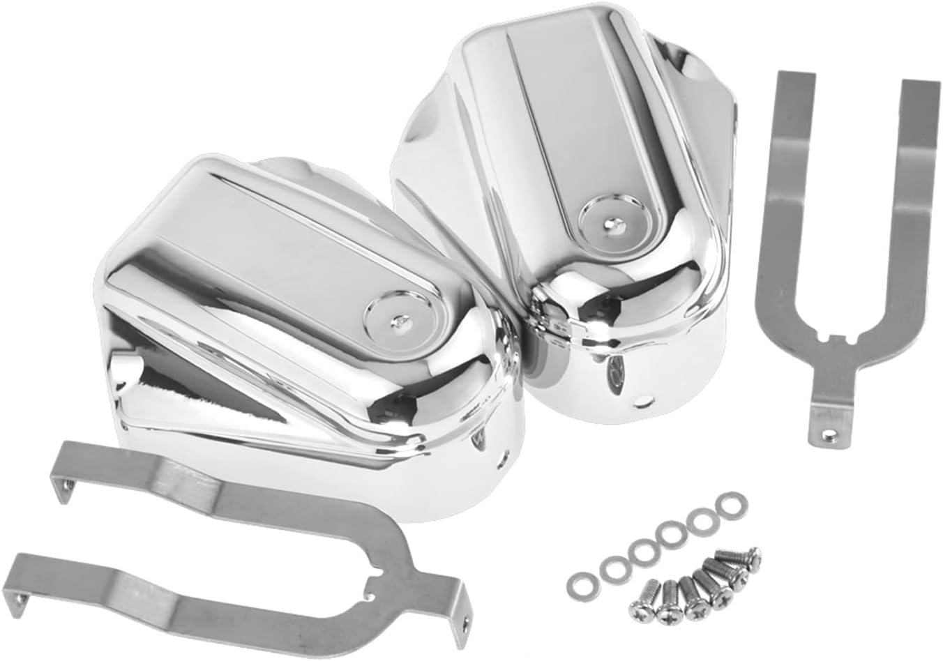 Motorcycle Rear Axle Nut Covers Cap Fit for Harley Softail Slim FLS Deluxe FLSTN FXSTB 2008-2017 Chrome image number 1