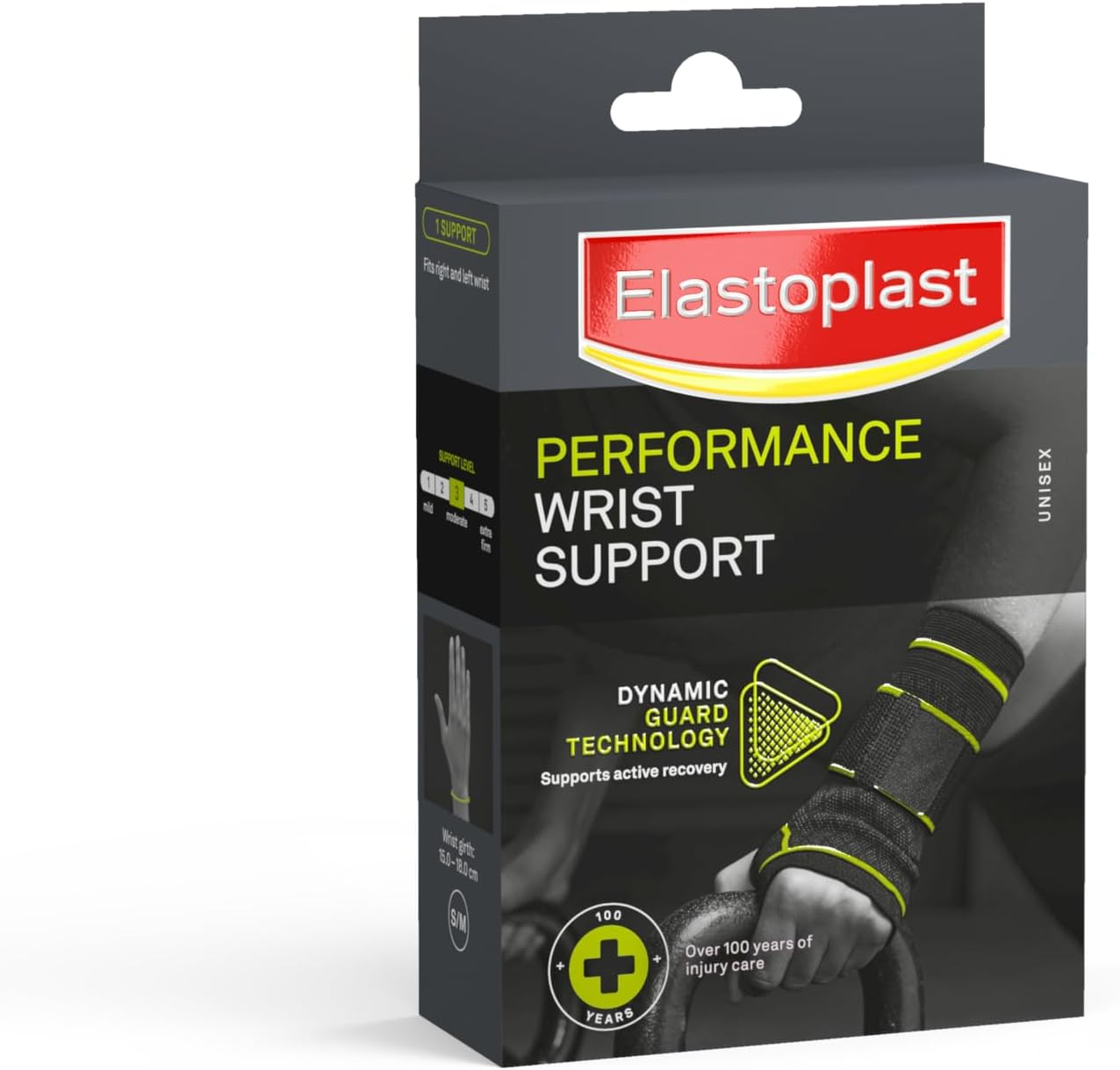 Elastoplast Performance Wrist Support Brace - Size Medium (1 Pack) | Adjustable Wrist Guard | Supports Active Recovery | Compression Sleeve for Sport, Fitness, Exercise, Pain Relief image number 2