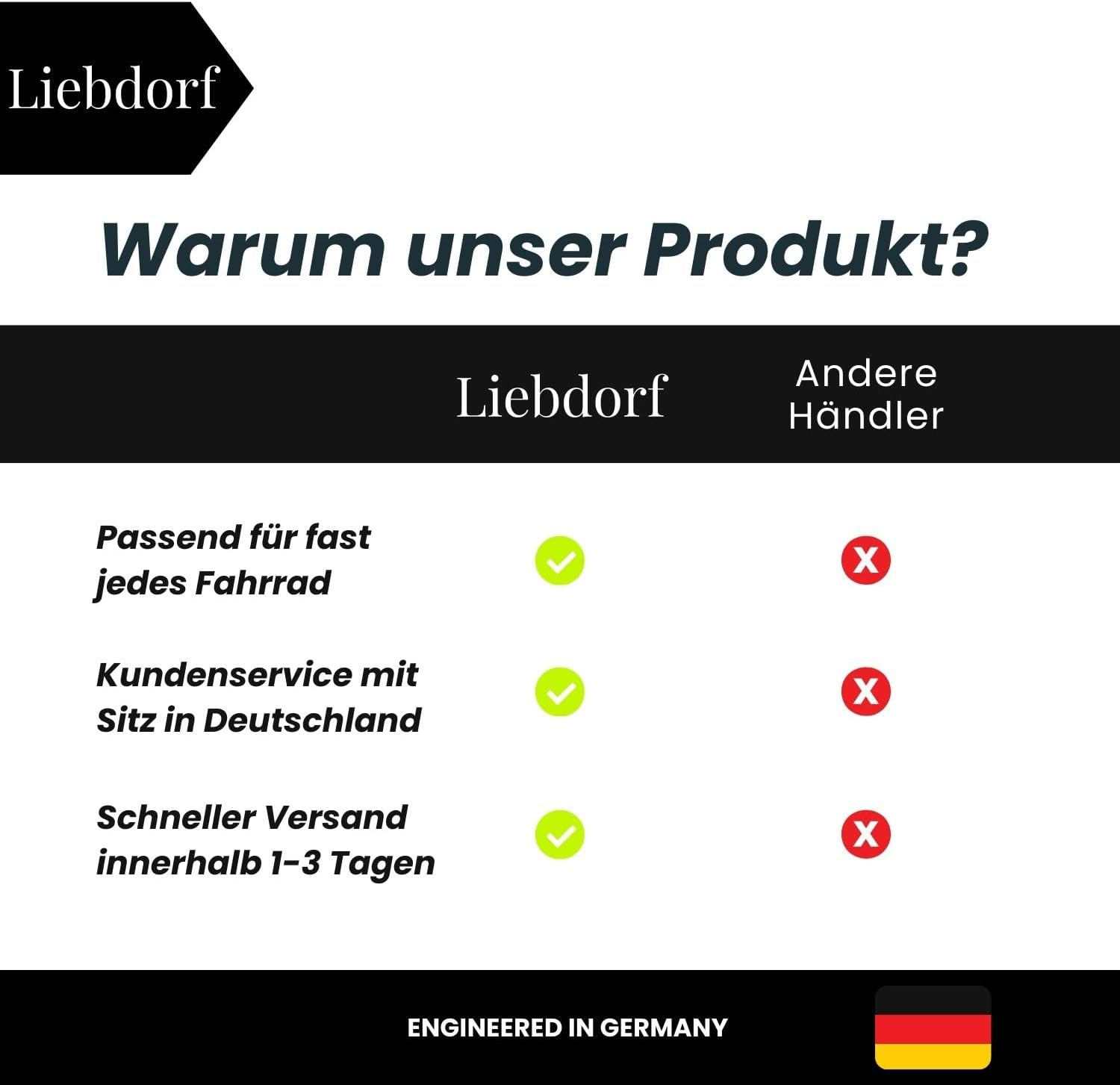 Liebdorf&reg; Thru Axle Bicycle Trailer - M12 Adapter for All Lengths - Bicycle Trailer Coupling - Bicycle Thru Axle Adapter (M12 X 1.0) image number 5