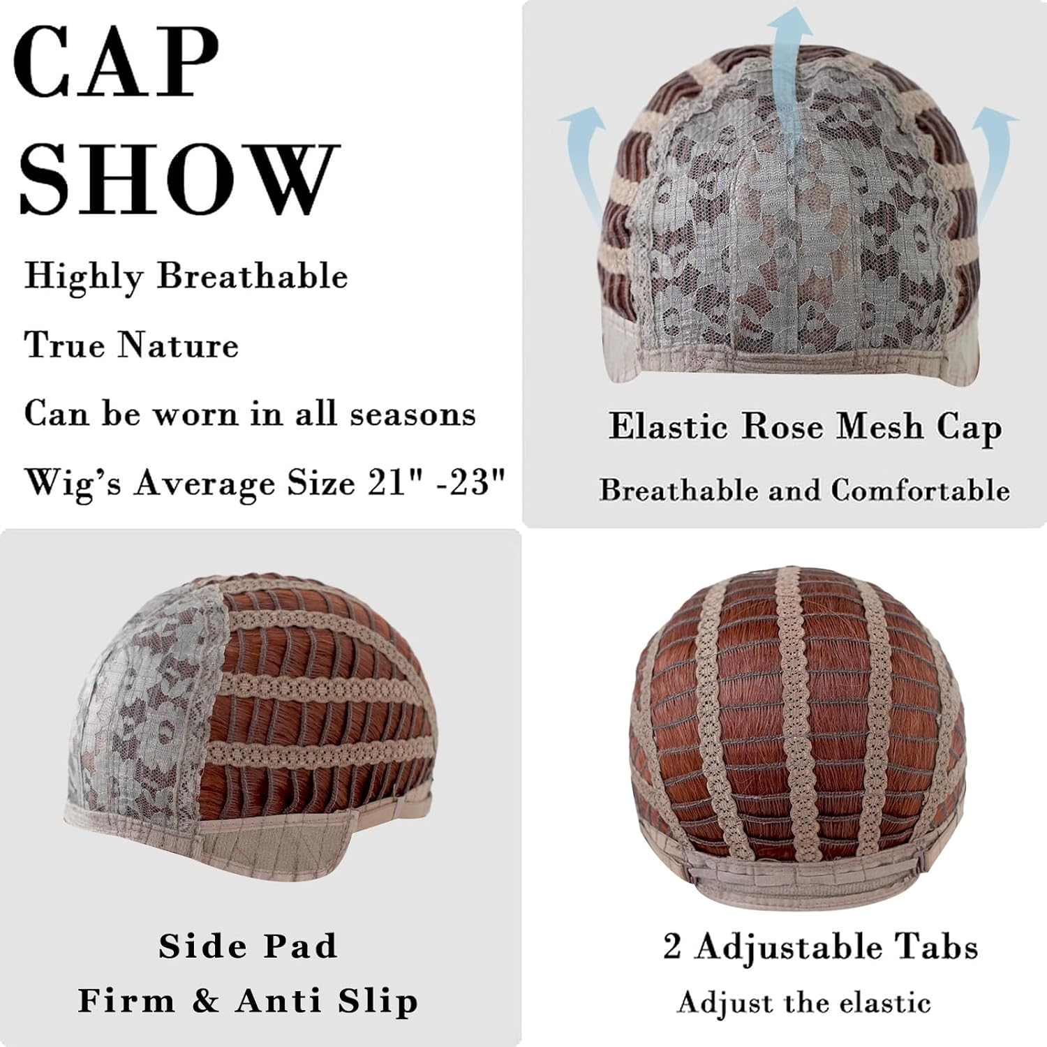 PARK YUN Long Straight Brown Wig with Bangs 26 Inch Ginger Orange Synthetic Layered for Women Natural Copper Red Head Heat Resistant Wig