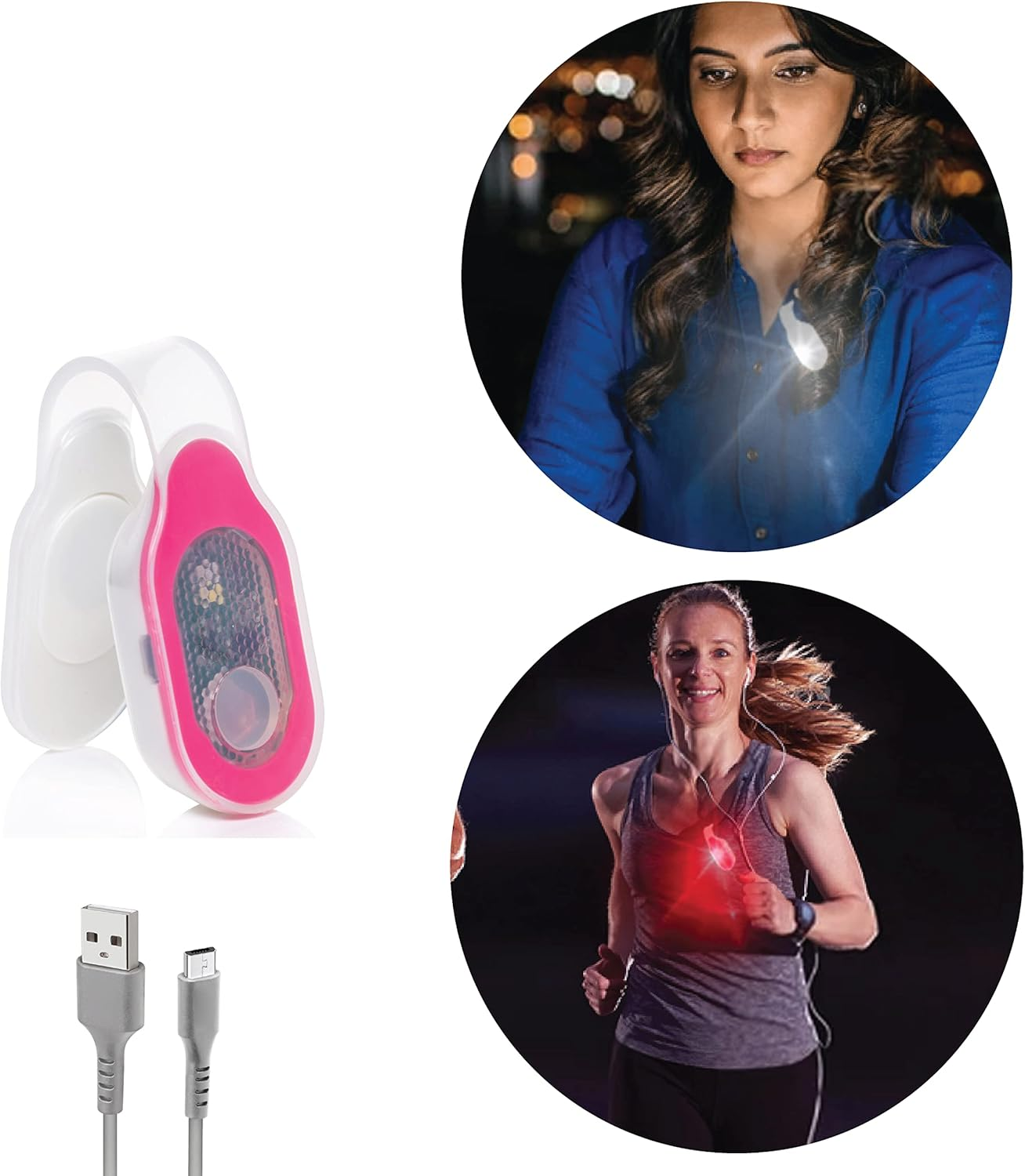 TDL - BRAND Rechargeable Clip-On Magnetic LED Safety Light - Silicone with 3 Light Modes. Perfect for Hiking, Dog Walking, Running, Jogging - Emergency Signal Beacon for Car and Home (Red) image number 3