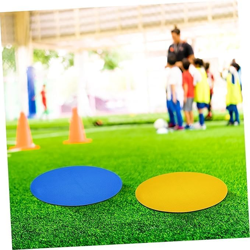 Beiqilian 5Pcs Football Logo Discs - Rubber Training Circles for Football, Baseball, Softball & Gym Exercises - Flat Markers for Sports Drills, Agility Training, and Classroom Use image number 6