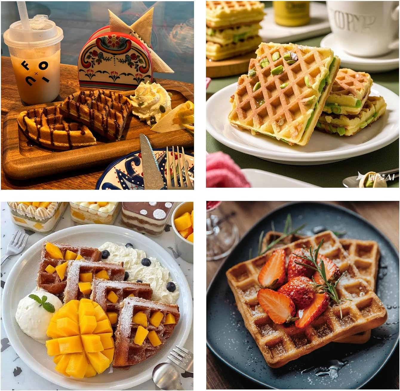 4 Slices Waffle Maker Machine, 1500W Household Electric Waffle Makers & Irons Iron with Temperature Control, Double-Sided Heating, Easy Clean, for Breakfast, Hash Browns, Best Gift image number 5