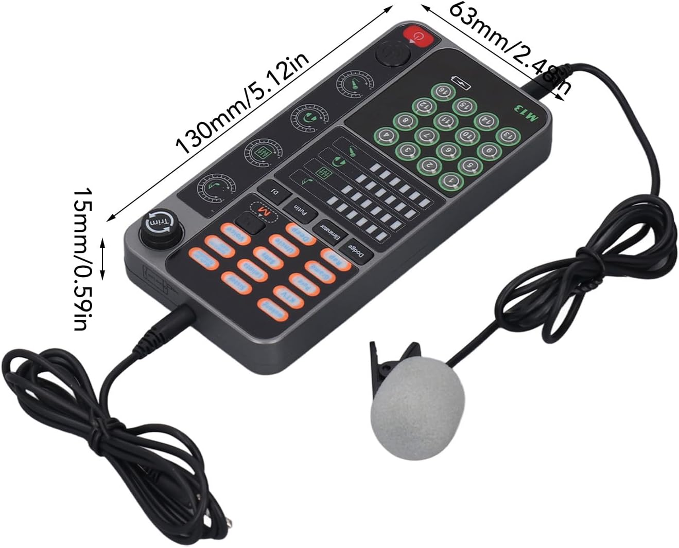 Gaming Mixer with Voice Changer Voice Changer with Voice Changer, Portable Handheld Microphone for Live Streaming Singing and Gaming, Cool Appearance and Multiple Connection Options DJ Mixers image number 3