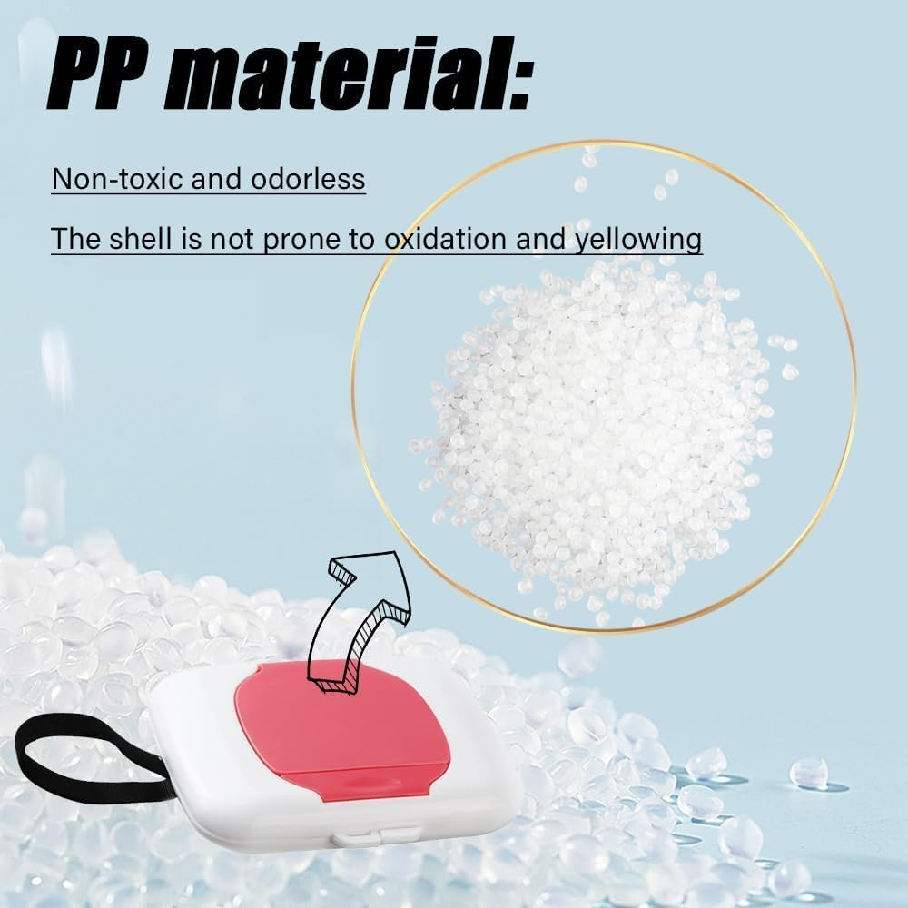 WADY 3Pcs Wipe Dispenser, Refillable Wipes Case, Wet Tissue Box, Easy Open Close Wipe Container (Color A) image number 6