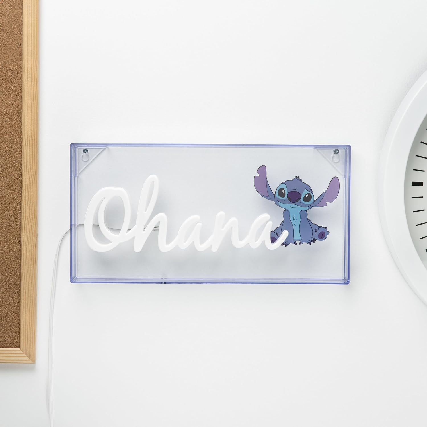 Stitch Ohana Light Officially Licensed Lilo Lamp, Disney Collectible Gift, LED Bedside Table Bedroom Night Light Decor | Paladone, Blue image number 2
