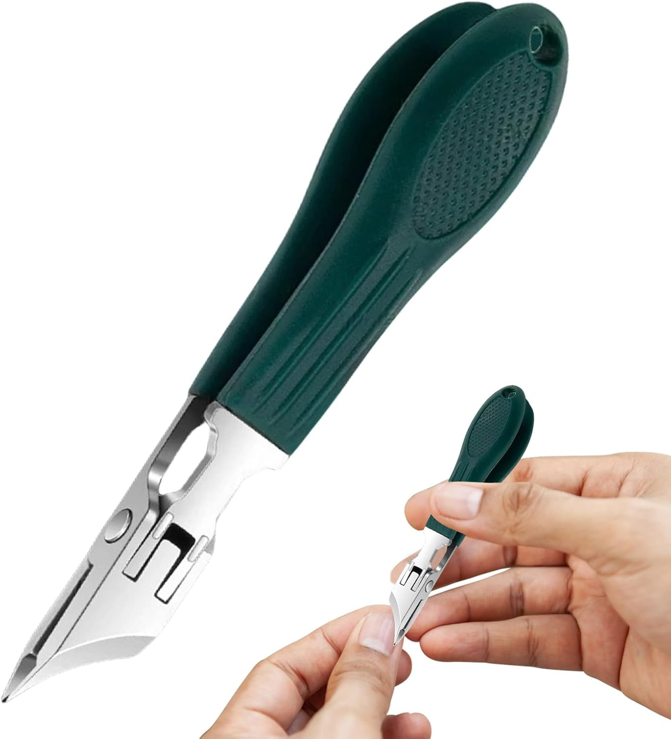 Mxshc Angled Nail Clippers,Precision Toenails Trimmer | Heavy-Duty Ergonomic Splash-Proof Nail Clippers for Salon, Travel, Home, Men Toddler Women image number 6