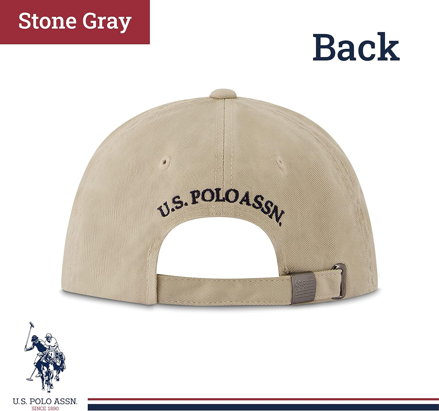 U.S. Polo Assn. Small Polo Pony Logo Baseball Hat, 100% Cotton, Adjustable Cap image number 6