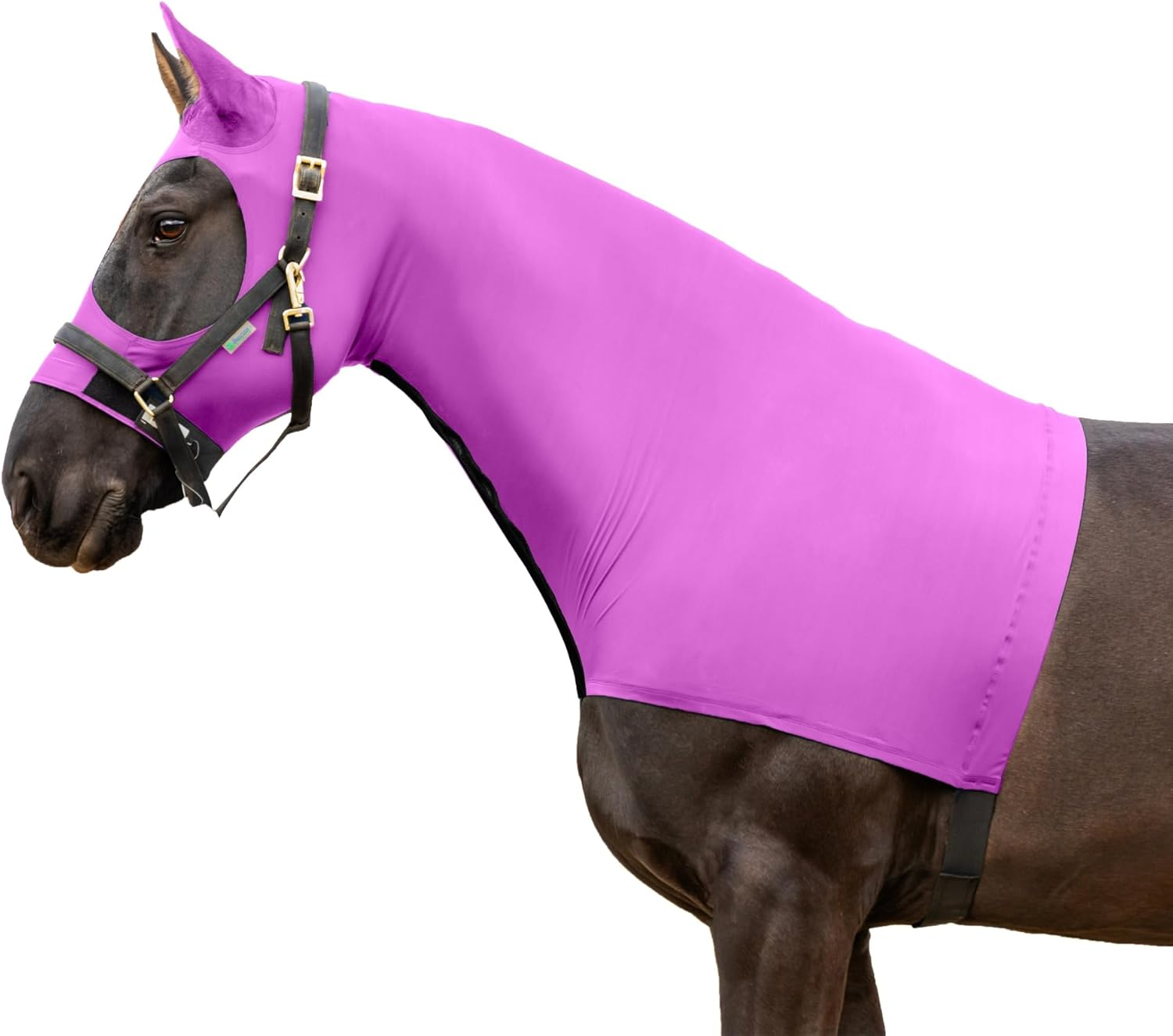Resistance Horse Hood Slinky Lycra Zippered Mane Braid Shoulder Guard - Horse Sleazy Slickers Care Sheet image number 5