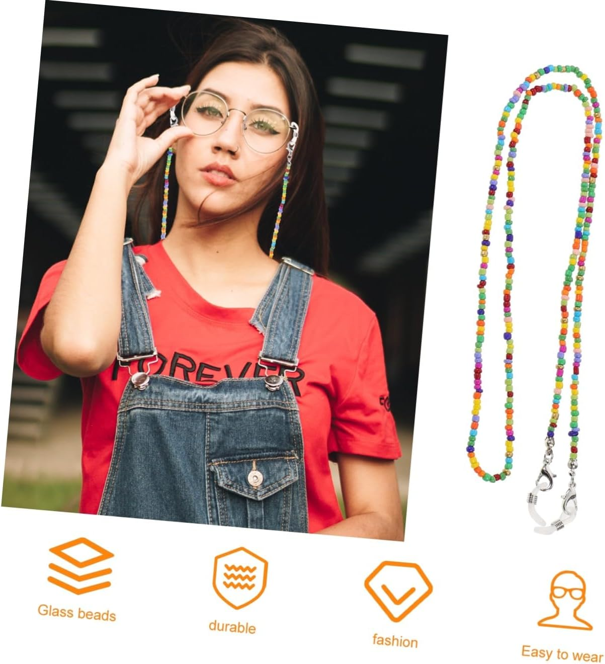 LIFKOME 3Pcs Women Eyeglass Chain Girls Glasses Lanyard Decorative Spectacle Chain Gentle Accessory Sports Strap image number 2
