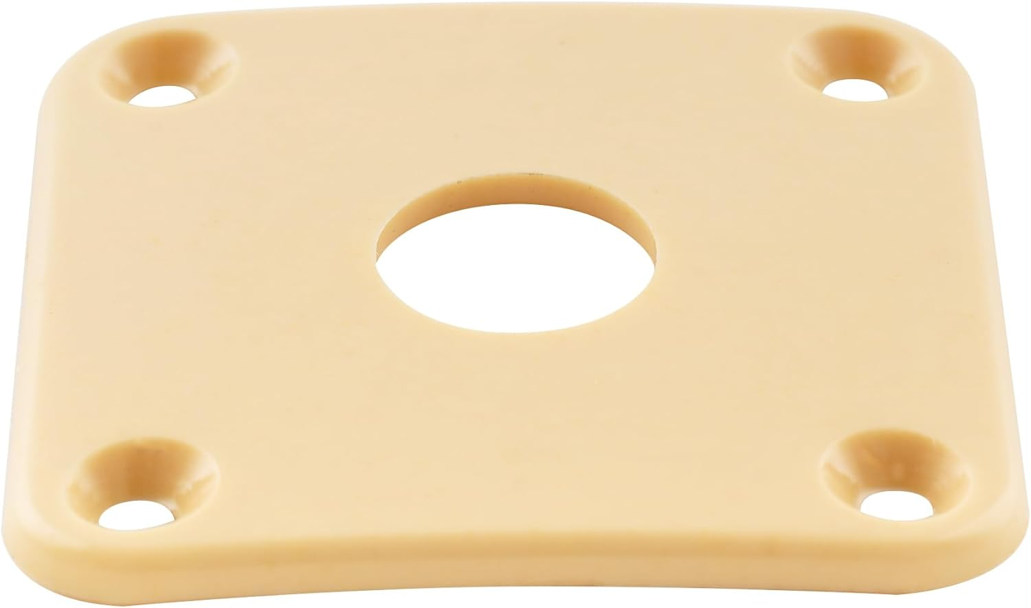 Musiclily Pro Plastic Curved Jack Plate Square Jackplate for G Style Epiphone Les Paul Guitar, Cream (Set of 2) image number 1