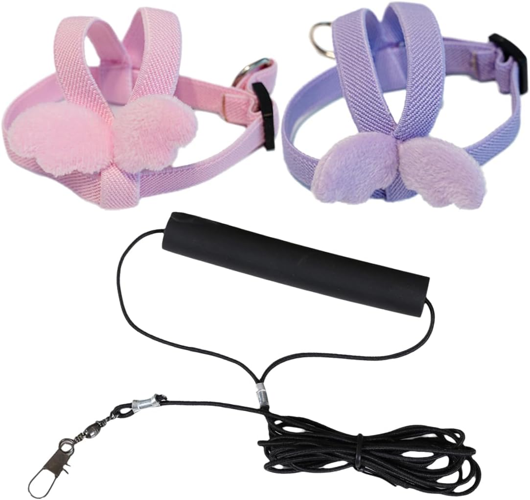 Bird Harness, Pack of 2, Parrot Flight Harness, Adjustable Bird Harness, Pet Harness and Lead (For Cockatiels, Small, Medium Parrots) image number 1