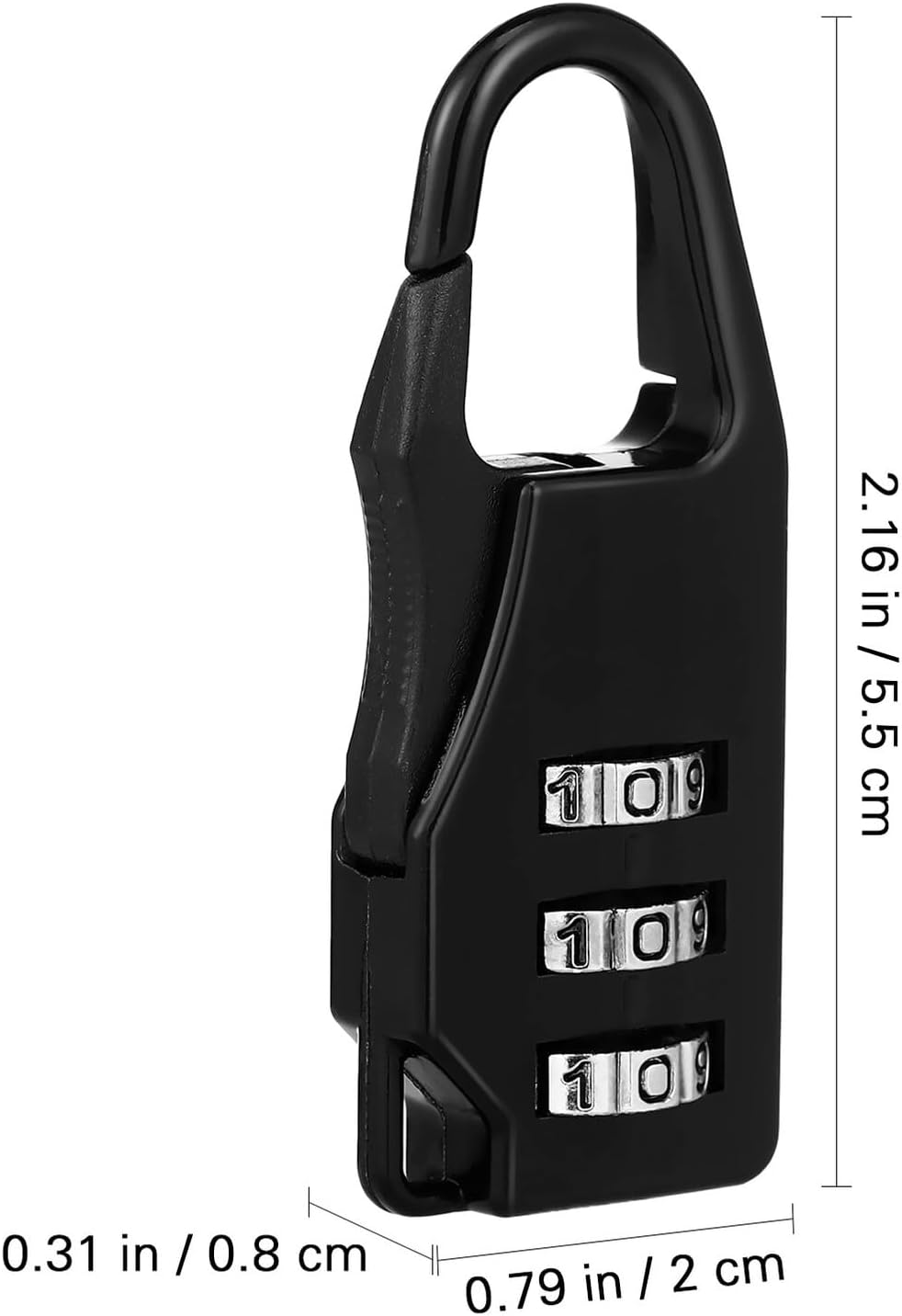 ULDIGI 6Pcs Zinc Alloy Luggage Combination Locks Portable Digital Password Padlocks for Suitcase Backpack Cabinet Black Silver Dial Number Locks for Travel Security image number 4