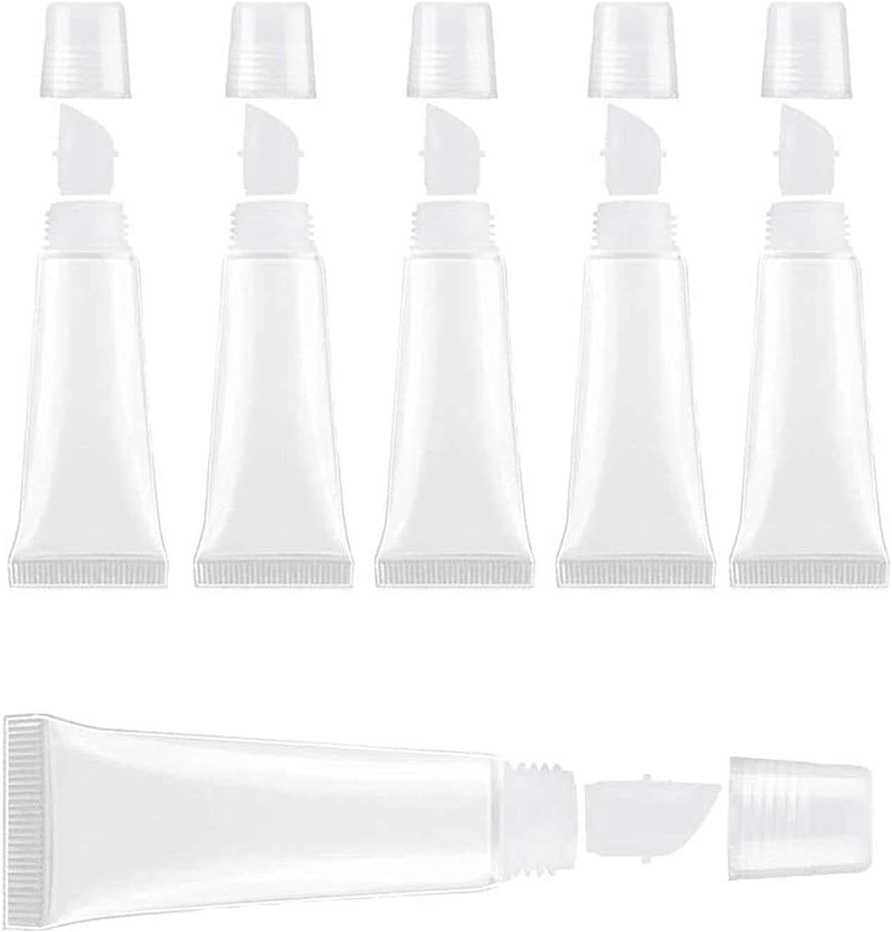 8Ml Lip Gloss Tubes 6PCS, Refillable Leakproof Cosmetic Containers, Travel-Friendly Transparent Lipgloss Containers for DIY Beauty, Makeup & Skincare image number 3