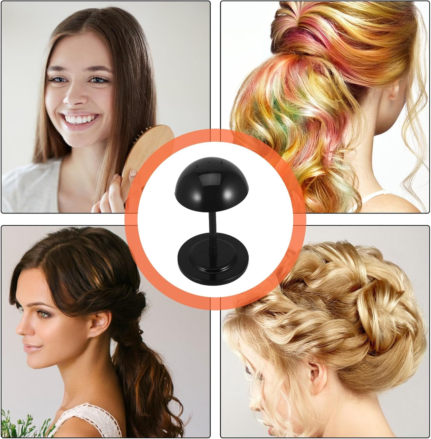 STOBAZA Wig Headband Holder Display Stand for Multiple Wigs Hat Display Stand for Storage