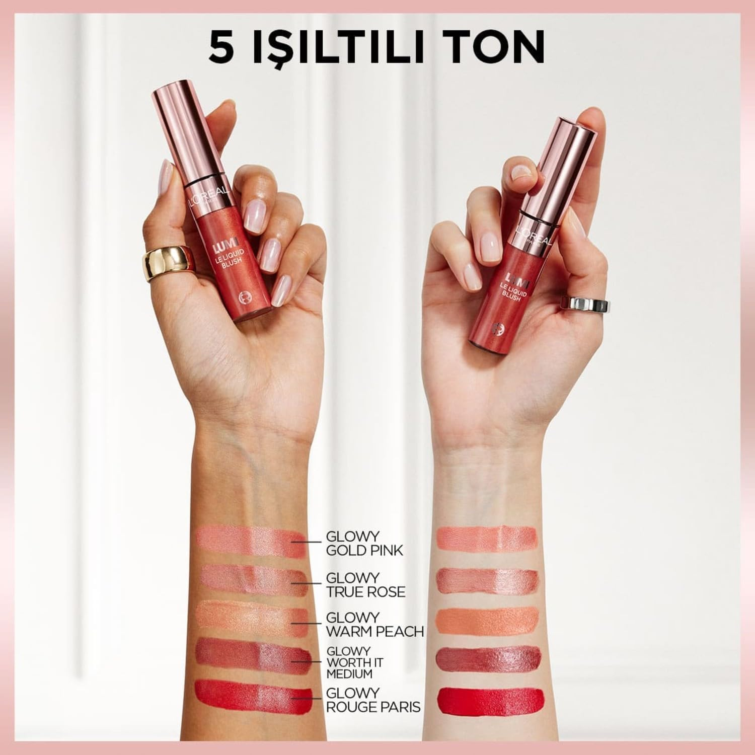 L'Oreal Paris Lumi Le Liquid Blush 10 Ml, 625 Gold Pink - 630 True Rose image number 7
