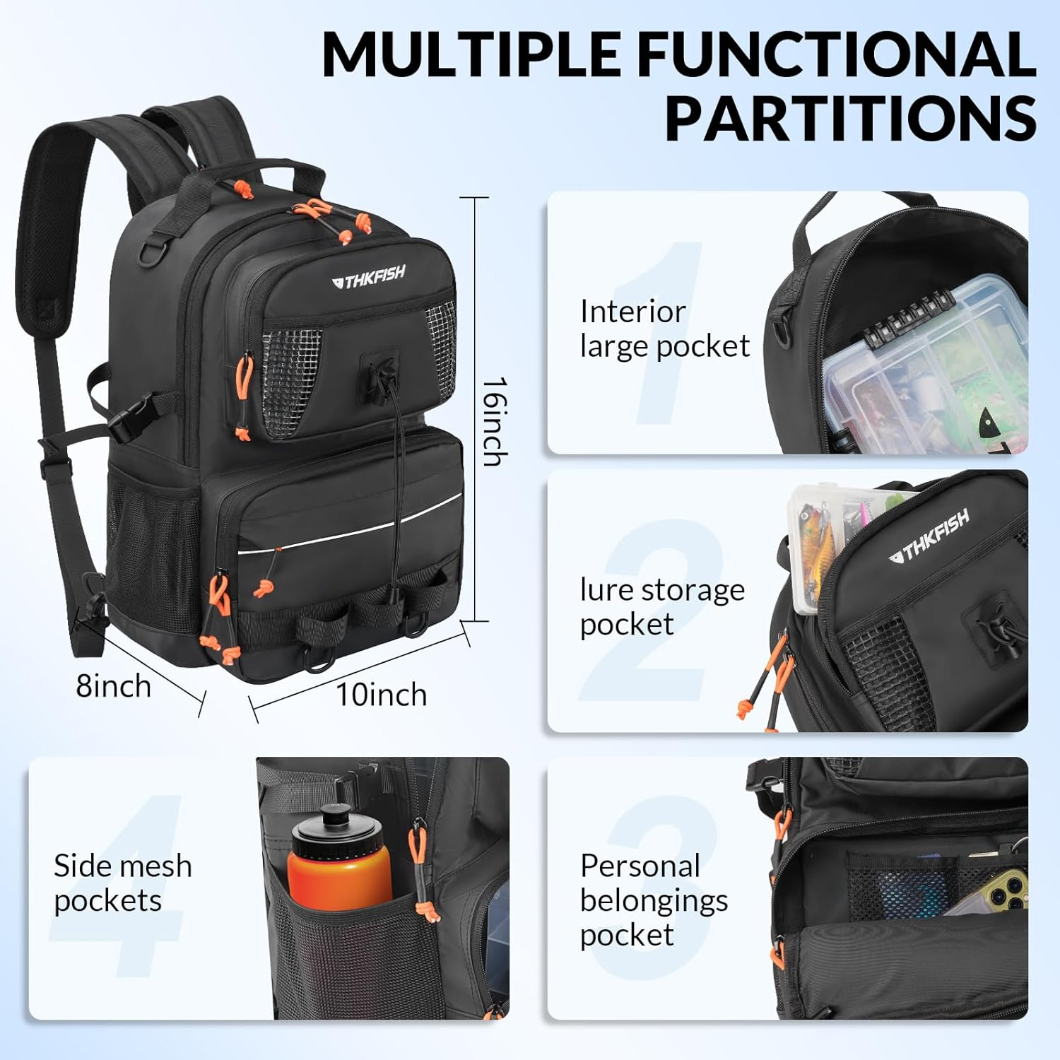 THKFISH Fishing Backpack image number 1
