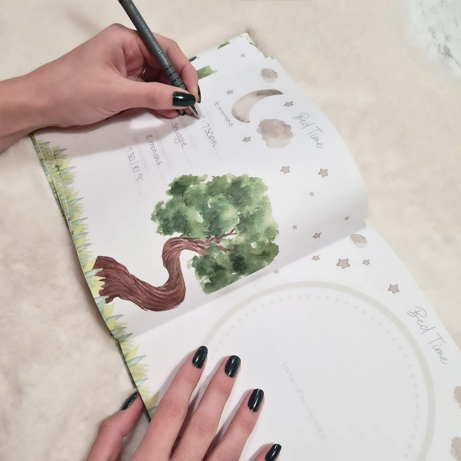 Baby Milestone Memory Book - First Year Journal - Gloss Hardback 36 Pages - New Baby Gift image number 3