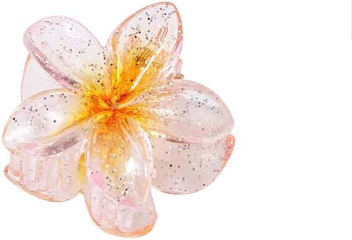 Hair Claw Clips Fashion 4CM Plastic Flower Small Hair Claw Hairpin Candy Color Monochromatic Hair Clip Headwear Hair Accessories image number 2