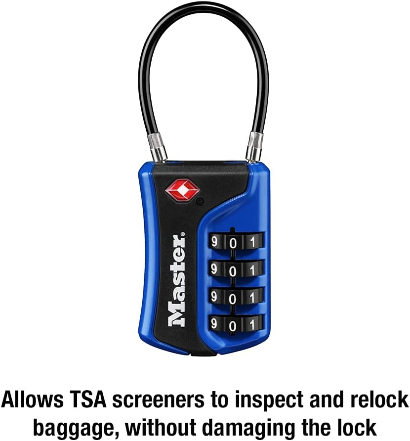 Master Lock 4697D Set Your Own Combination TSA Approved Luggage Lock, 1 Pack, Colors May Vary image number 1