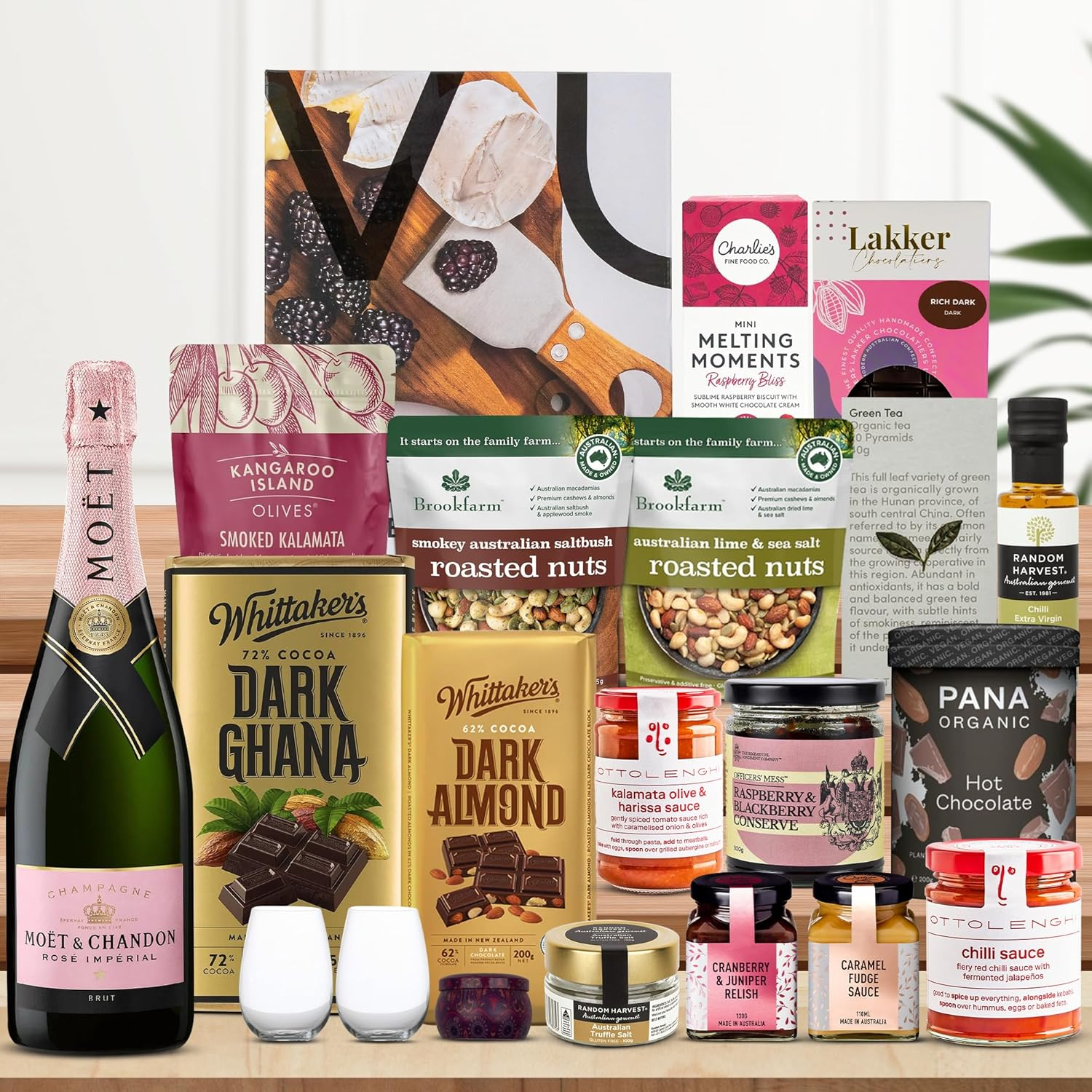 Luxury Gourmet Gift Hamper, Perfect Birthday or Thank You Gift, Featuring Champagne, Fine Chocolates, Gourmet Sauces, and Scented Candle image number 4