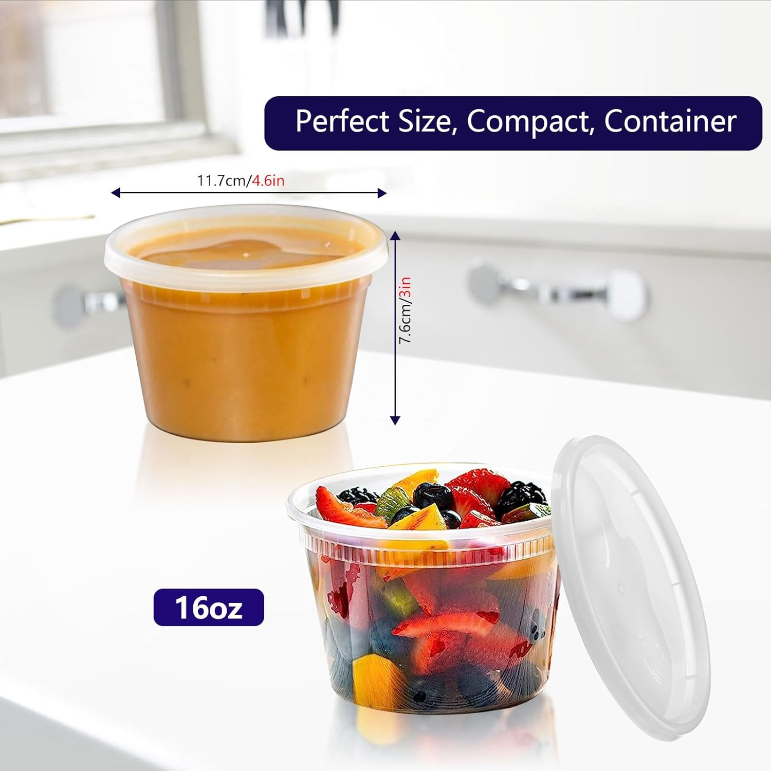 240-Pack 16 Oz Meal Prep Containers with Lids - Premium Quality,Leakproof,And Stackable - Designed for Large-Scale Meal Prep,Food Service Businesses, and Bulk Storage Needs - Bpa-Free and Freezer Safe image number 1