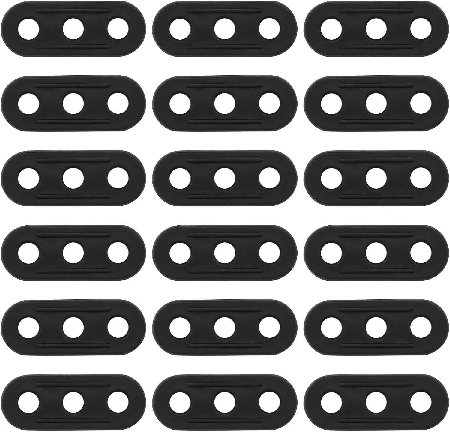 30PCS 3 Holes Rope Tensioner Cord Adjuster Plastic Tent Rope Fastener for Camping Hiking Picnic Tent Shade Tarp Canopy Outdoor Activities 4Mm Hole Diameter image number 1