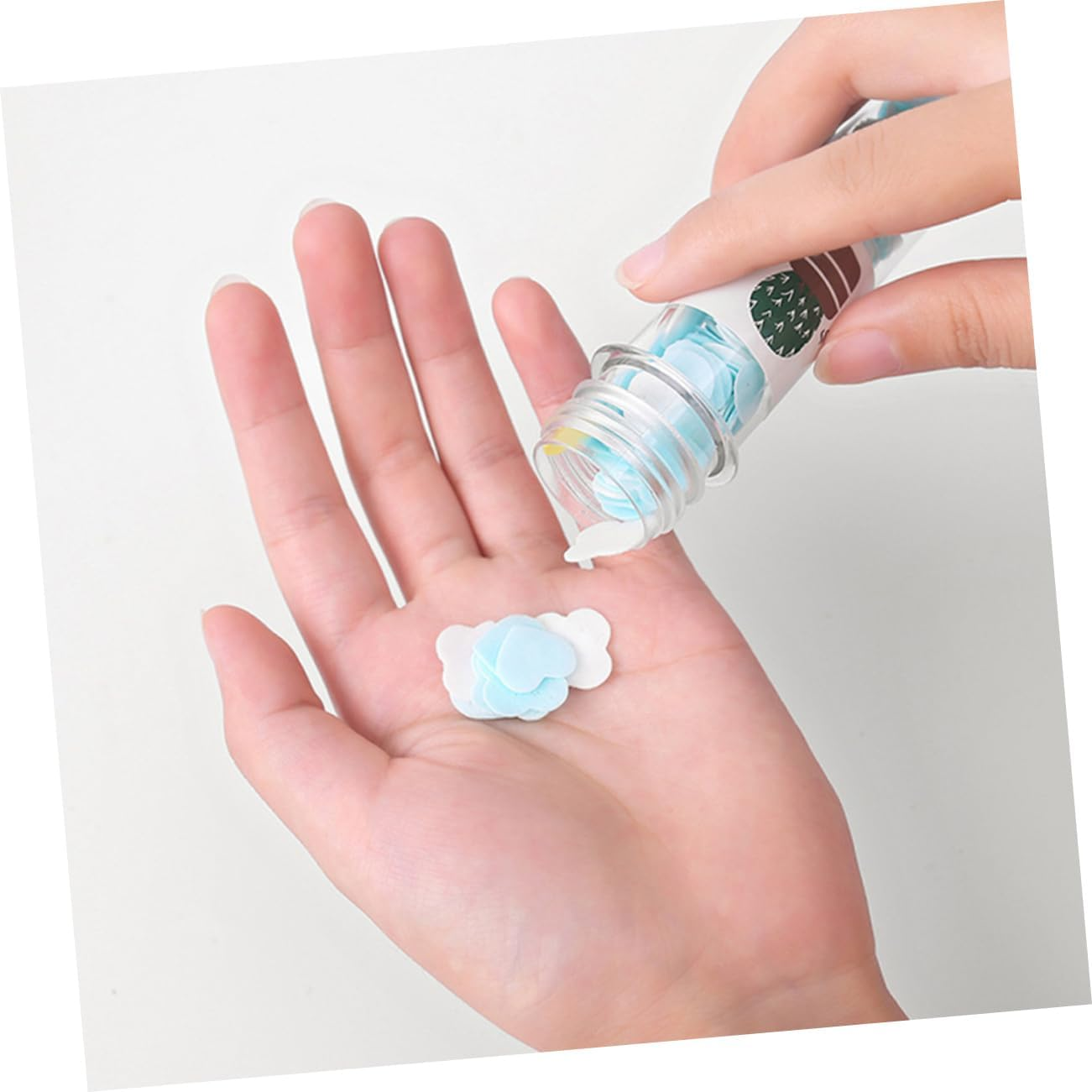 Toddmomy Travel Foaming Hand Wash Soap Sheets Portable Soap Pieces for Hiking Camping Traveling image number 1