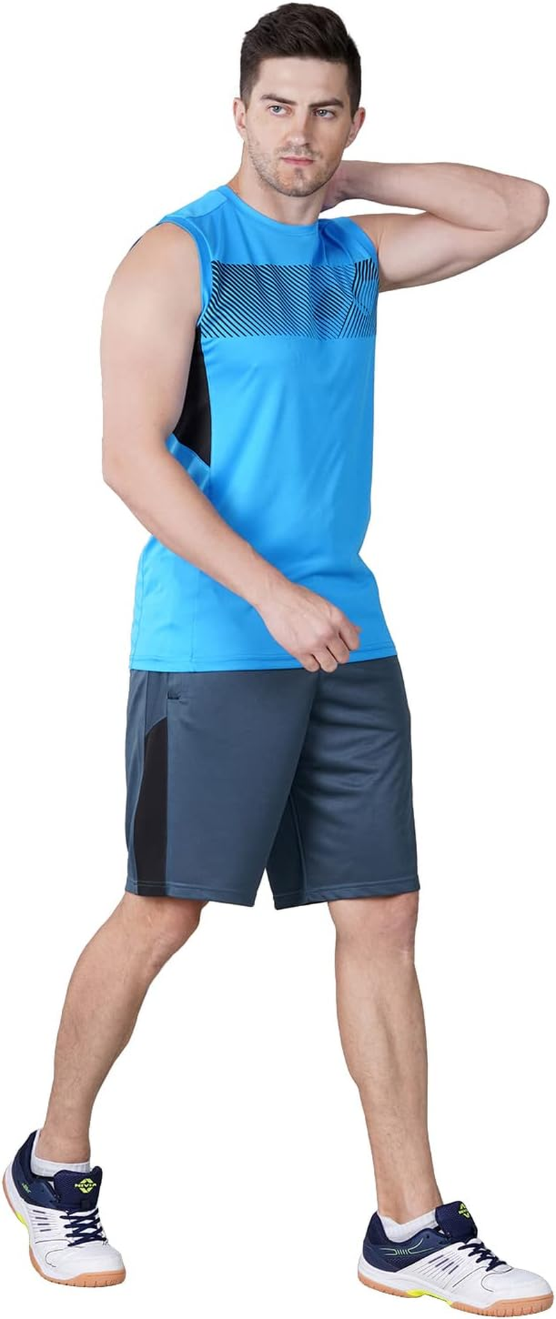 Nivia Sporty_4 Shorts (Teal Blue, M) | Light Weight | Comfortable | Stylish | Casual | Gym | Running image number 4