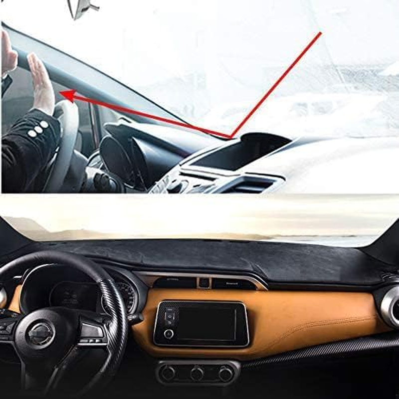 PGTOPONE Custom Fit Dashboard Black Center Console Cover Dash Mat Protector Sunshield Cover Pad Carpet for 2017 2018 2019 2020 Toyota CHR CH-R (Red)