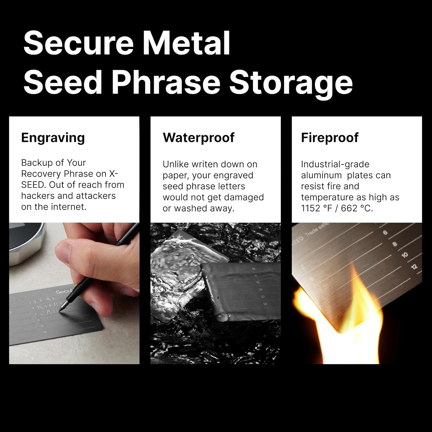 Secux W10C-PLUS Crypto Wallet with Intuitive Touchscreen, Military-Grade Security, Type-C and XSEED Backup for Bitcoin, Ethereum, Doge, Nfts and Cryptocurrency image number 6