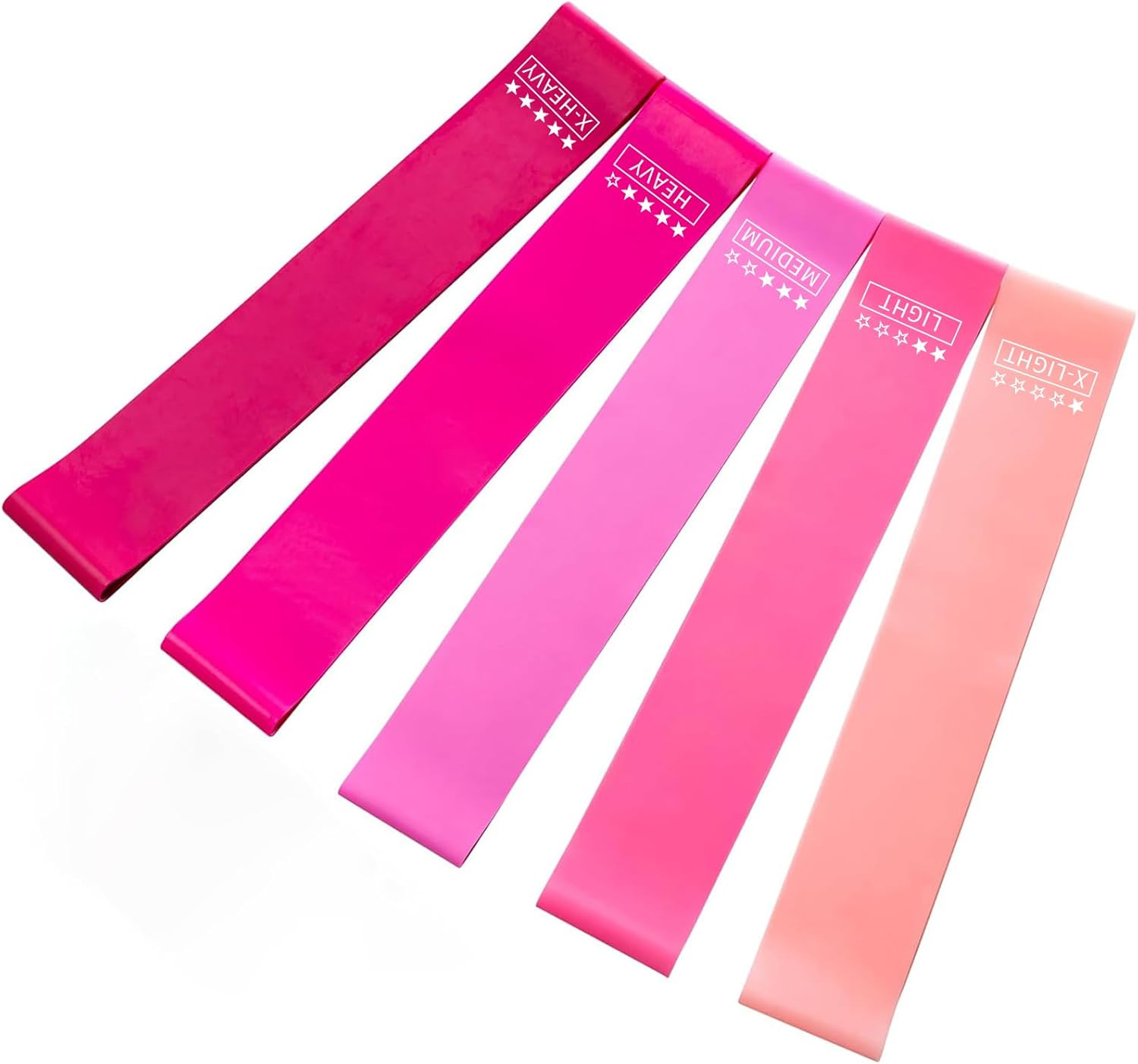 Resistance Loop Exercise Bands, Workout Bands, Fitness Resistance Bands for Beachbody Out Door and Indoor Fitness, Set of 5 Elastic Bands for Exercise