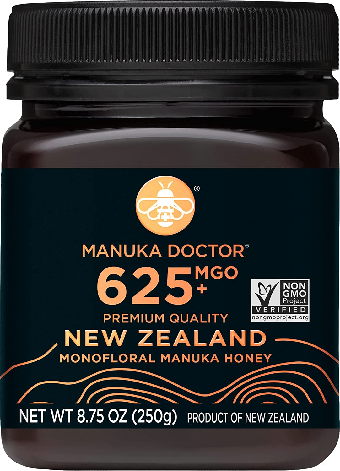 MANUKA DOCTOR - MGO 625+ Manuka Honey Monofloral, 100% Pure New Zealand Honey. Certified. Guaranteed. RAW. Non-Gmo (250G) image number 1