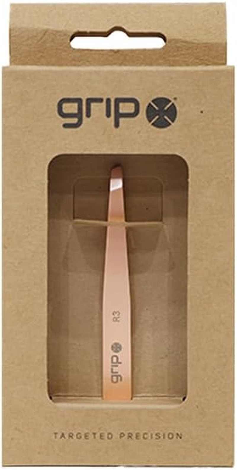 Grip Tweezer Claw Slanted Tip Rose Gold - Precision Beauty Tool for Brow Shaping and Tweezing - Salon-Grade Cosmetic Tweezer with a Rose Gold Finish