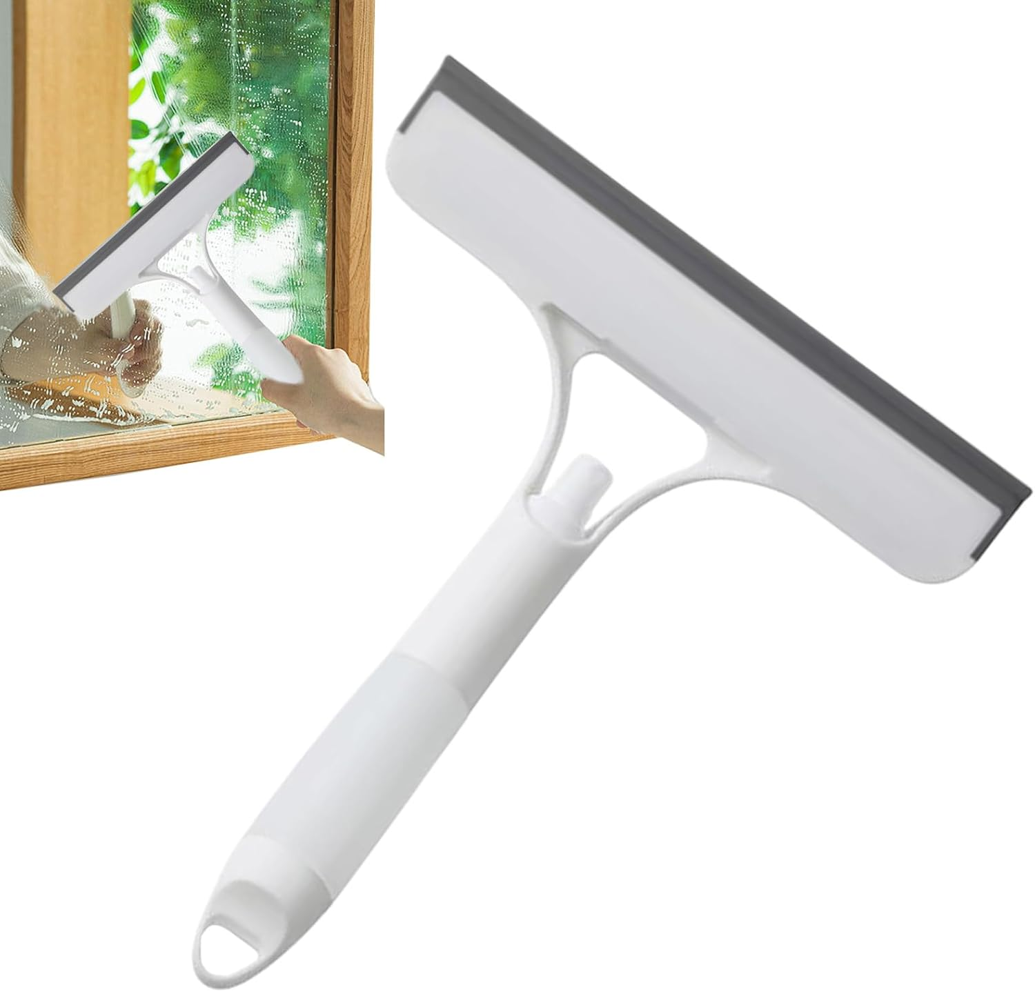 Window Cleaning Squeegee, Window Wiper Cleaner - Brush Scraper Multifunction for Bathroom Car Window Glass Tile image number 6