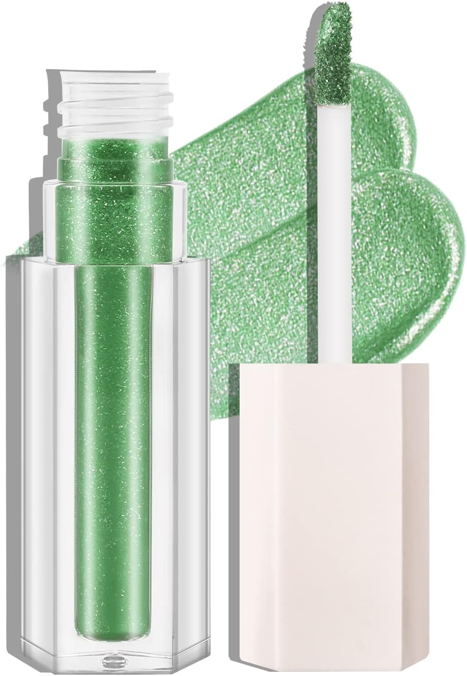 Boobeen Liquid Glitter Eyeshadow, Sparkling Metallic Eye Shadow with Applicator, Quick Drying, Highly Pigmented Colors for Multi-Dimensional Eye Look