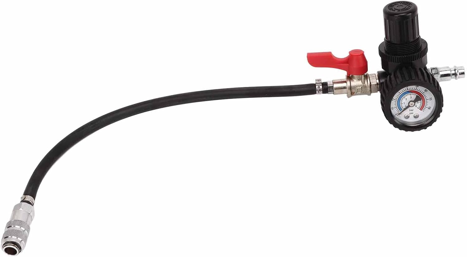 9Pcs Turbo System Leakage Tester Set, Turbo Boost Leak Tester Kit with Pressure Gauge, Turbocharger Air Pressure Boost Leak Test Kit, Turbo System Boost Pressure Leakage Tester image number 5