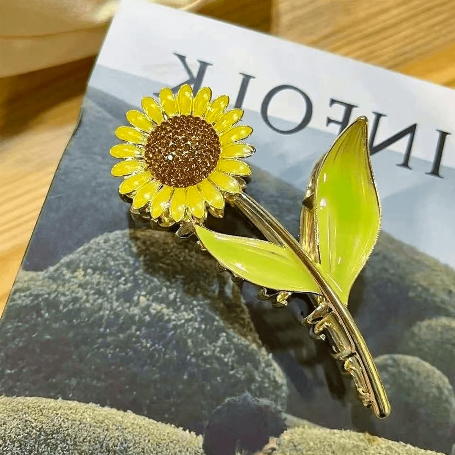 Flower Metal Hair Claw Clips,Sunflower Hair Clips,Flower Hair Clips,Sunflower Hair Claw Clips,Nonslip Large Claw Hair Clamps,Flower Hair Hold Clip for Women Thin and Thick Hair image number 6