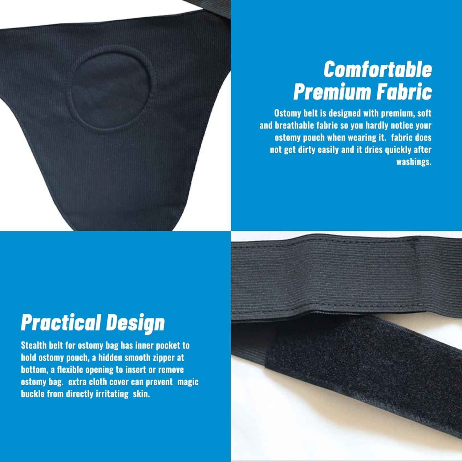 Hernia Belt for Men, Ostomy Belt, Breathable Cloth Comfortable Lightweight Belly Binder Hernia Support for Men and Women Adjustable Waist Strap Guard- image number 3