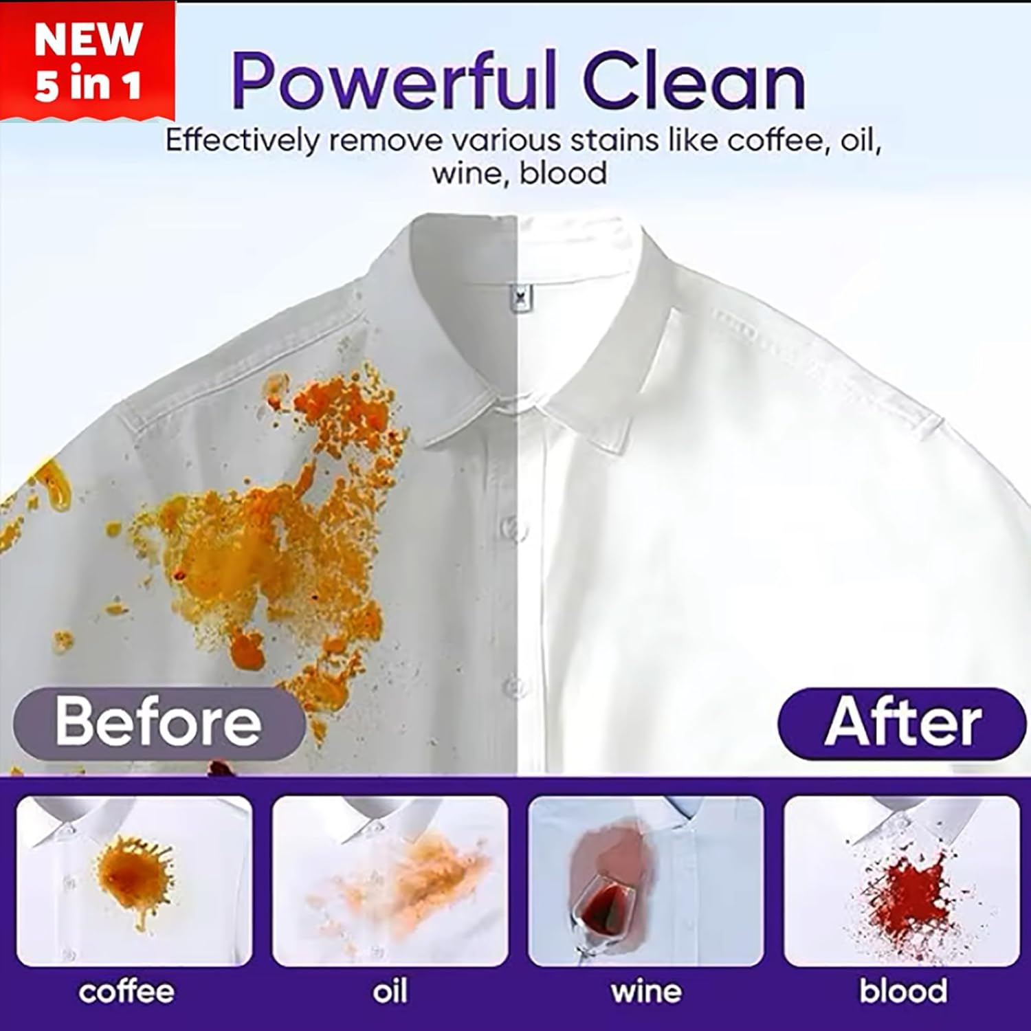 5-In-1 Laundry Detergent Sheets -100 Loads Ultra-Concentrated Stain Fighter & Color Catcher - Hypoallergenic, Plant-Based Laundry Soap - Fresh Lavender Scent, Travel-Friendly & Perfect for Dorms. image number 3