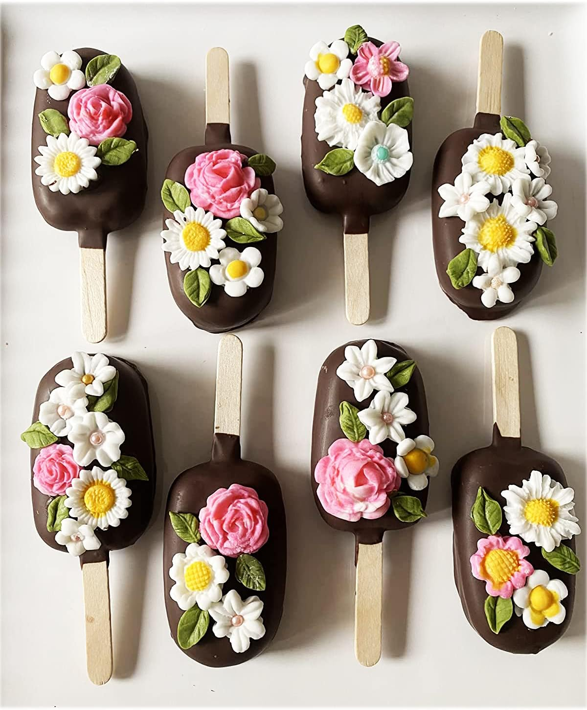 7 Pieces Flower Fondant Mold Set, Mini Flowers Silicone Chocolate Candy Molds for Cake, Cupcake Decorating, Cake Pops, Polymer Clay, Crafting Projects, Candy Melts image number 5