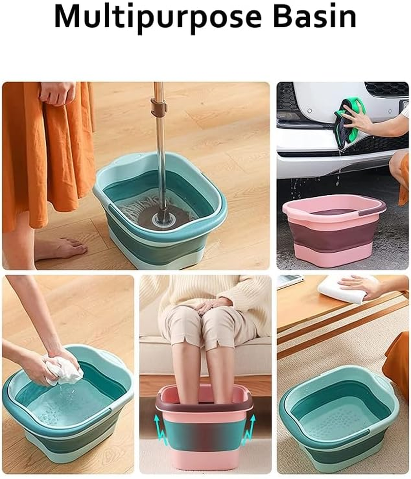 Collapsible Foot Bath, Soaking Tub with Portable Design and Handle, Massager Foot Soaking Bath Basin Feet to Help Sleep and Relax Tired Feet and Getting the Dead/Old Skin off Your Fee image number 1