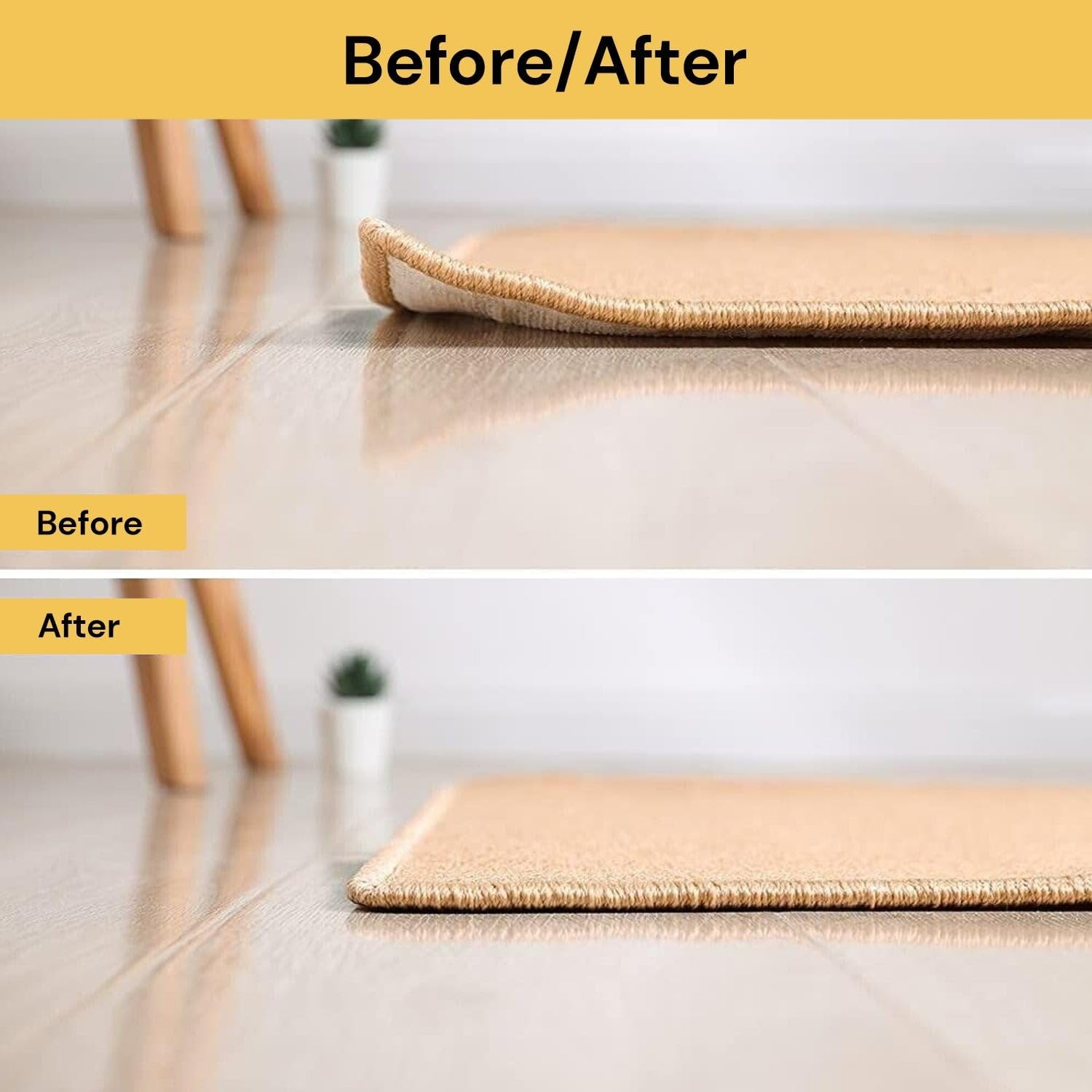 Spendeal 16 Pcs Rug Grippers, Double Sided anti Curling Non Slip Reusable Rug Pad, Washable Rug Tape for Hardwood Floors, Tile Floors, Carpets, Floor Mats, Wall (16, Triangle) image number 5