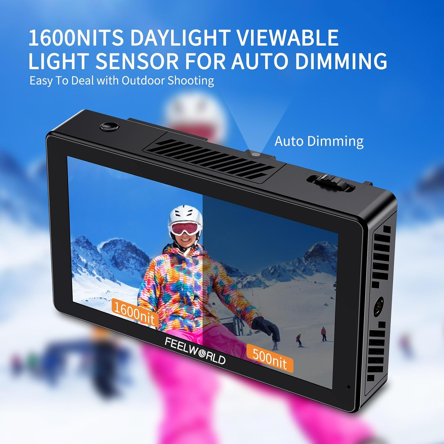 FEELWORLD LUT5E 5.5 Inch 1600Nit Hight Bright DSLR Touch Screen DSLR Camera Field Monitor with F970 External image number 2