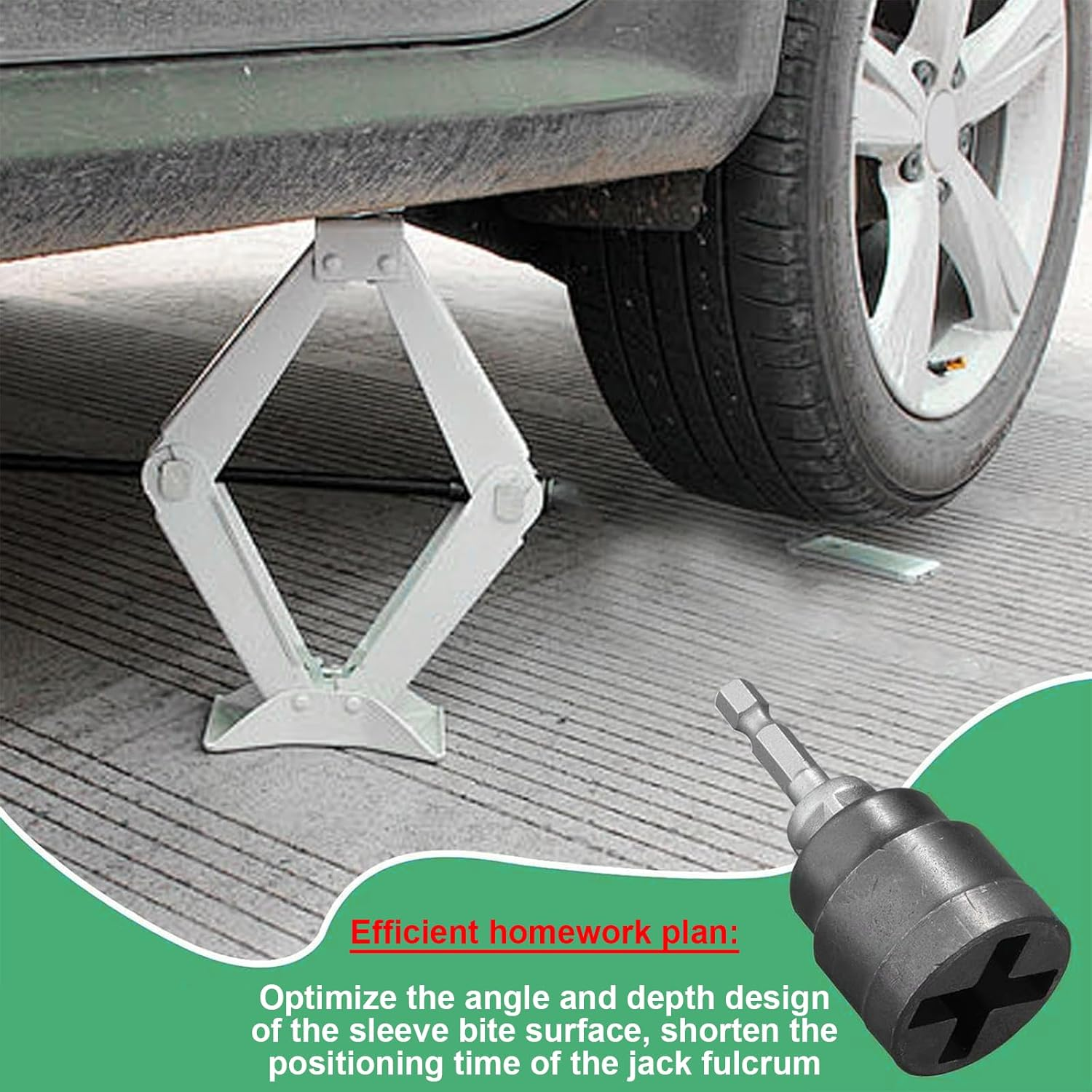 Trailer Jack Drill Adapter, Universal Jack Socket Adapter for Hand Drill, Quick and Labor-Saving for Trailer, RV, Truck, and Auto Repair image number 4