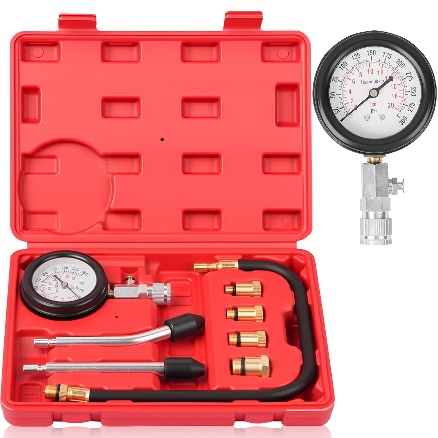 DA Yuan Professional Petrol Engine Compression Tester Kit Set for Automotives and Motorcycles