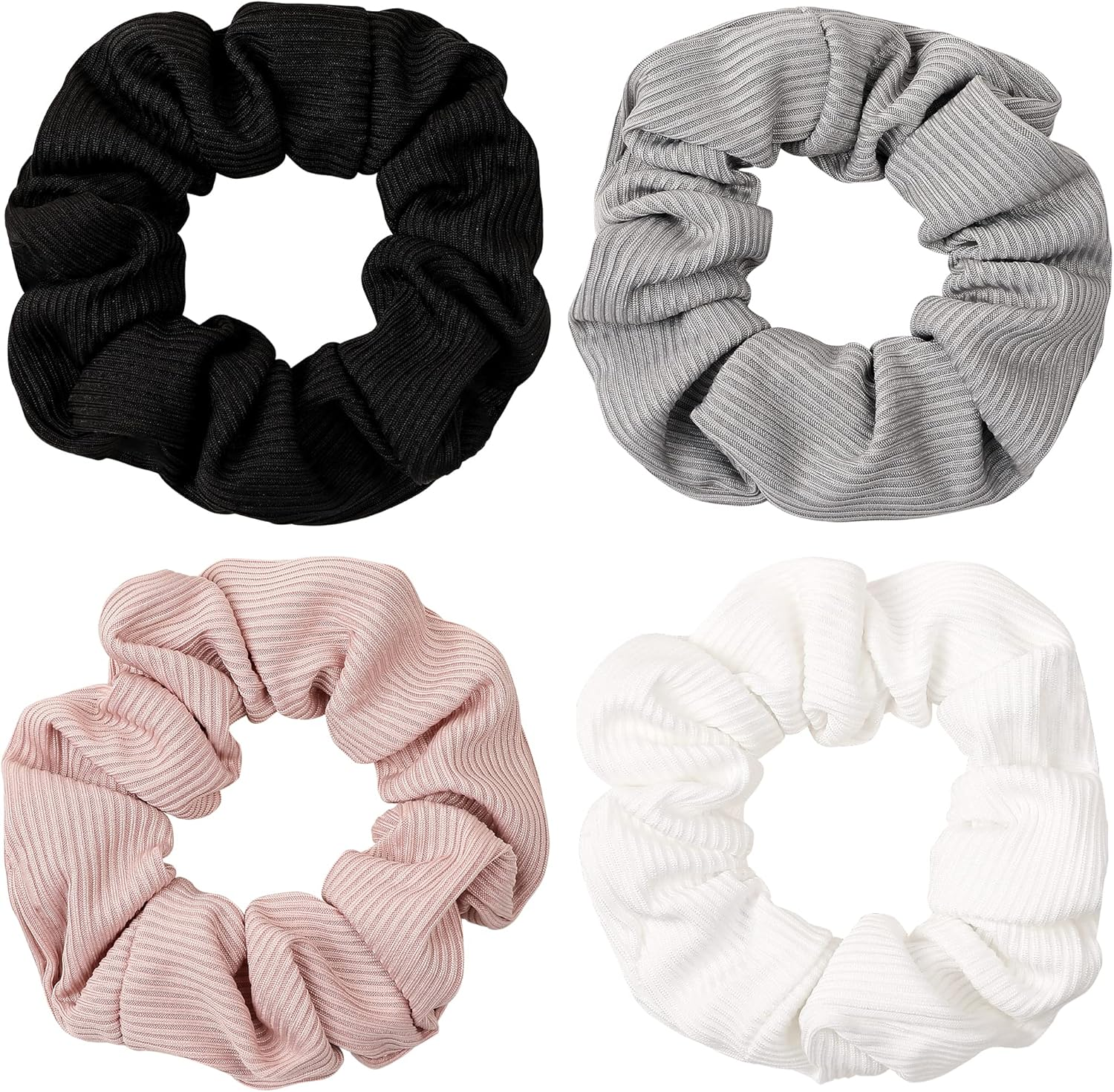 Scrunchies for Women & Girls - Big Cotton Scrunchies for Thick or Thin Hair, No Crease Ponytail Holders